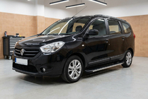 Renault Lodgy 2013-2022 рр. Бокові пороги Maya V1 (2 шт., алюміній) фото 1