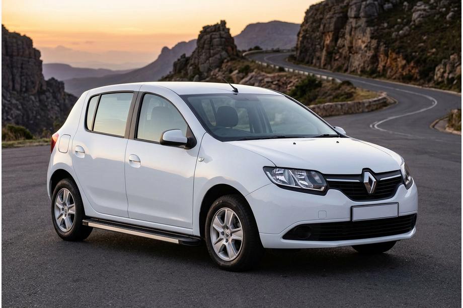 Renault Sandero 2013-2022 рр. Бокові пороги Maya V1 (2 шт., алюміній) Image