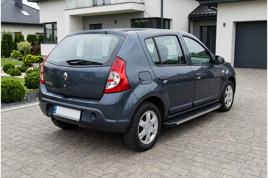 Renault Sandero 2007-2013 рр. Бокові пороги Maya V1 (2 шт., алюміній) Image