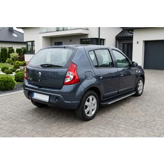 Бокові пороги Maya V1 (2 шт., алюміній) Dacia Sandero 2007-2013 рр. фото 1