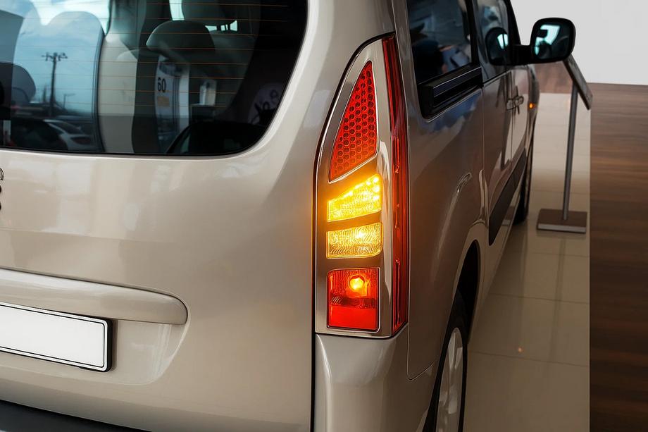 Citroen Berlingo 2008-2018 рр. Накладка на стопи Прямі (2 шт., нерж.) Carmos Image