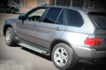BMW X5 E53 1999-2006 рр. Бокові пороги Allmond Grey (2 шт, алюм.) фото 4