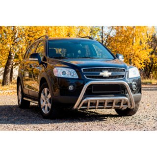 Передня дуга WT002 (нерж.) Chevrolet Captiva 2006-2019 рр. фото 1