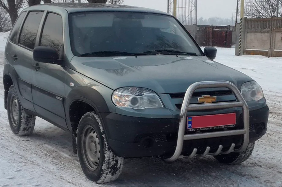 Chevrolet Niva 1998-2020 рр. Кенгурятник QT007 (нерж) Фото 4