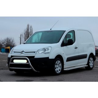 Кенгурятник WT022 (нерж.) Citroen Berlingo 2008-2018 рр. фото 2