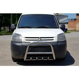 Кенгурятник WT003 нерж.) Citroen Berlingo 1996-2008 рр. фото 1
