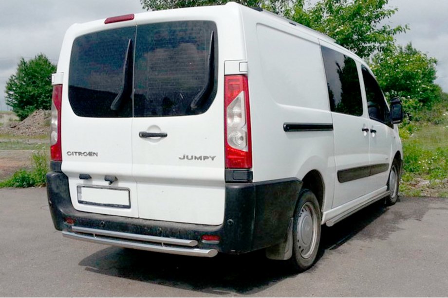 Fiat Scudo 2007-2015 рр. Задня дуга AK002-Подвійний (нерж.) Image