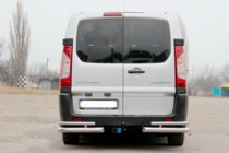 Peugeot Expert 2007-2016 рр. Задні кути AK-003-Double (2 шт., нерж.) фото 2