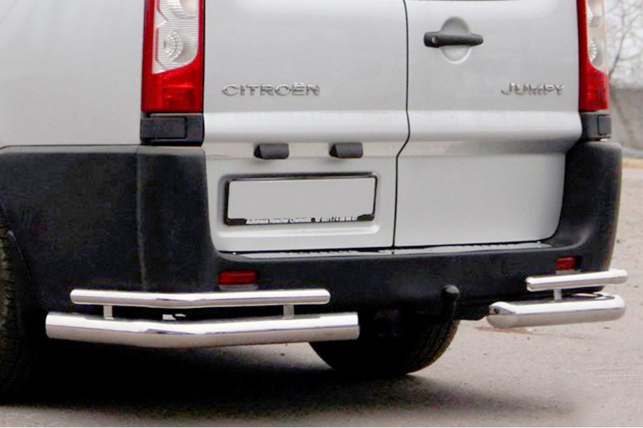 Fiat Scudo 2007-2015 рр. Задні кути AK003-Double (2 шт., нерж.) Image