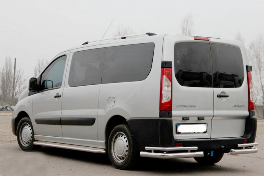 Citroen Jumpy 2007-2017 рр. Задні кути Double (2 шт., нерж.) Фото 2