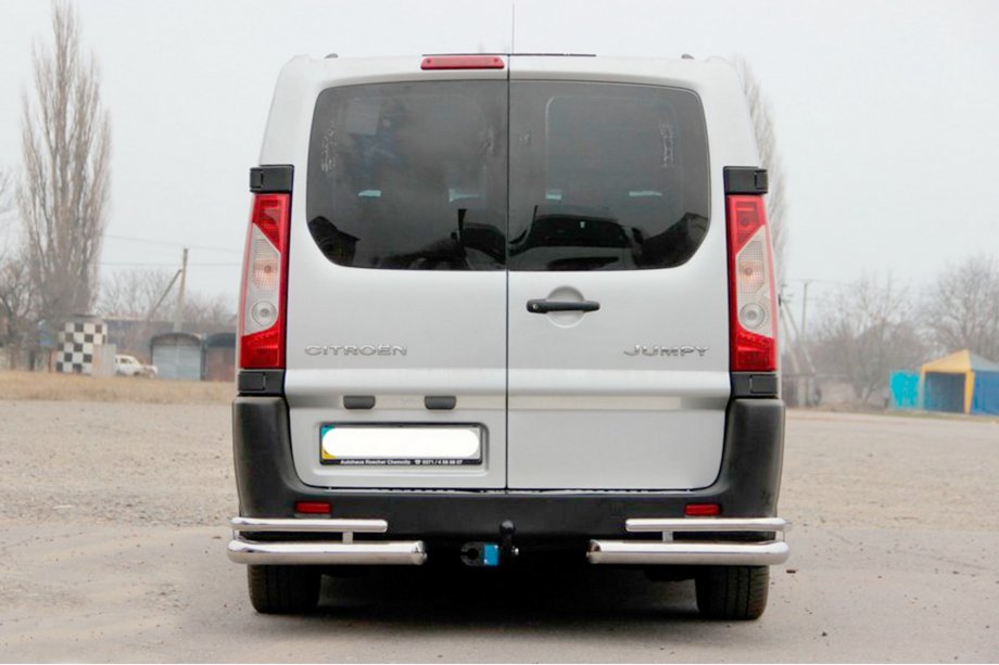 Citroen Jumpy 2007-2017 рр. Задні кути Double (2 шт., нерж.) Фото 3