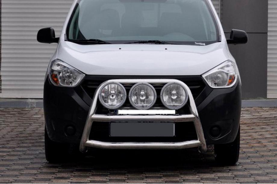 Dacia Dokker 2013-2022 рр. Кенгурятник WT022 (нерж.) Image