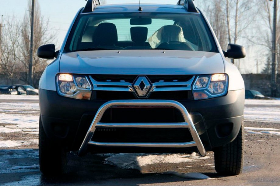 Dacia Duster 2008-2018 рр. Кенгурятник WT022 (нерж) Image