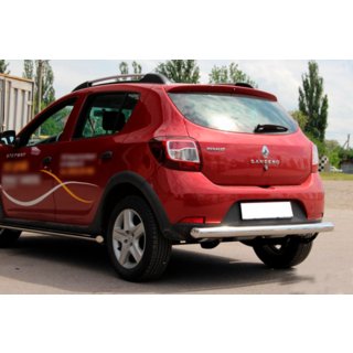 Задня дуга AK002 (нерж) Dacia Sandero 2013-2020 рр. фото 2