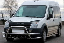 Ford Connect 2002-2006 рр. Кенгурятник з подвійними вусами WT004-Plus (нерж.) фото 1