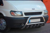 Ford Transit 2000-2014 рр. Кенгурятник WT002 (2006-2014, нерж.) фото 1