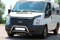 Ford Transit 2000-2014 рр. Кенгурятник WT002 (2006-2014, нерж.) фото 2