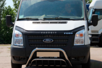 Ford Transit 2000-2014 рр. Кенгурятник WT002 (2006-2014, нерж.) фото 2