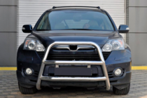 Honda CRV 2007-2011 рр. Кенгурятник WT018 (нерж.) фото 1