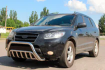 Hyundai Santa Fe 2 2006-2012 рр. Кенгурятник WT002 (нерж.) фото 2
