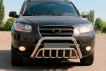 Hyundai Santa Fe 2 2006-2012 рр. Кенгурятник WT002 (нерж.) фото 1