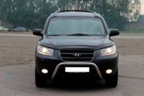 Hyundai Santa Fe 2 2006-2012 рр. Кенгурятник WT007 (нерж.) фото 3