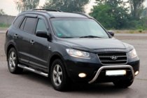 Hyundai Santa Fe 2 2006-2012 рр. Кенгурятник WT007 (нерж.) фото 2