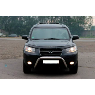 Кенгурятник WT007 (нерж.) Hyundai Santa Fe 2 2006-2012 рр. фото 3