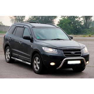 Кенгурятник WT007 (нерж.) Hyundai Santa Fe 2 2006-2012 рр. фото 2