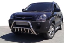 Hyundai Tucson JM 2004- рр. Кенгурятник WT002 (нерж.) фото 1