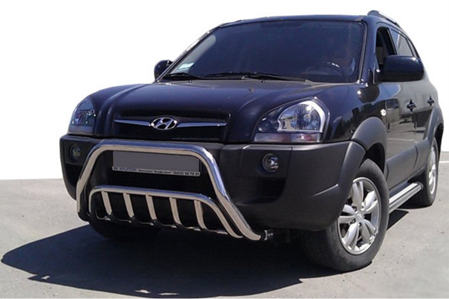 Hyundai Tucson JM 2004- рр. Кенгурятник WT002 (нерж.) Image