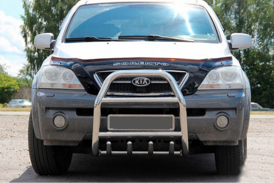 Kia Sorento I BL 2002-2009 рр. Кенгурятник QT007 (нерж.) Image