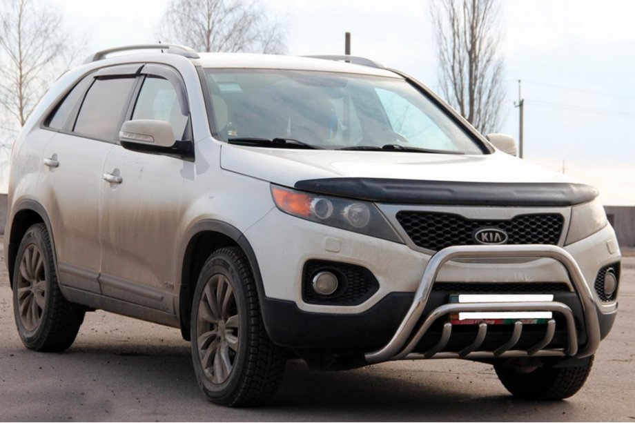 Kia Sorento II XM 2009-2014 рр. Кенгурятник WT002/2 (нерж.) Фото 3