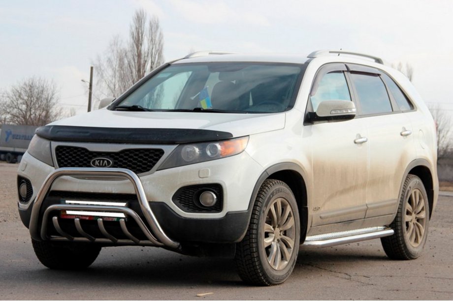 Kia Sorento II XM 2009-2014 рр. Кенгурятник WT002/2 (нерж.) Фото 1
