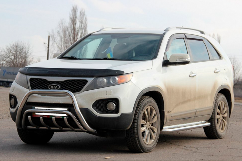 Kia Sorento II XM 2009-2014 рр. Кенгурятник WT002/2 (нерж.) Image