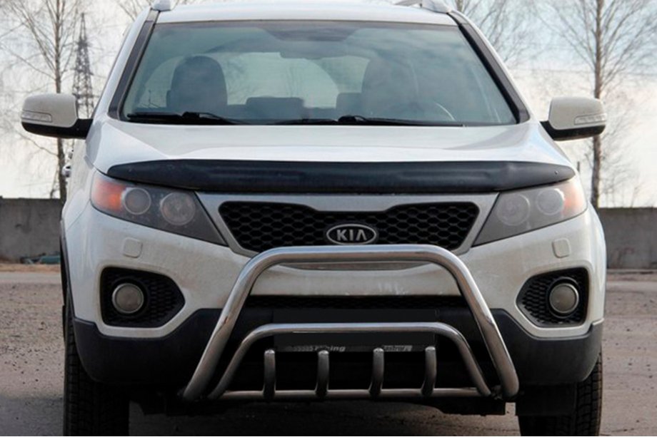 Kia Sorento II XM 2009-2014 рр. Кенгурятник WT002/2 (нерж.) Фото 2