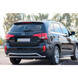 Задня дуга AK007-2 (нерж.) Kia Sorento II XM 2009-2014 рр. фото 2