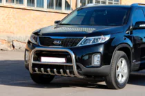 Kia Sorento II XM 2009-2014 рр. Кенгурятник WT021 (нерж.) фото 2