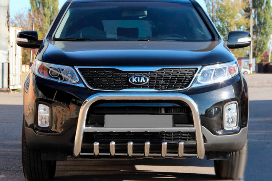 Kia Sorento II XM 2009-2014 рр. Кенгурятник WT021 (нерж.) Image