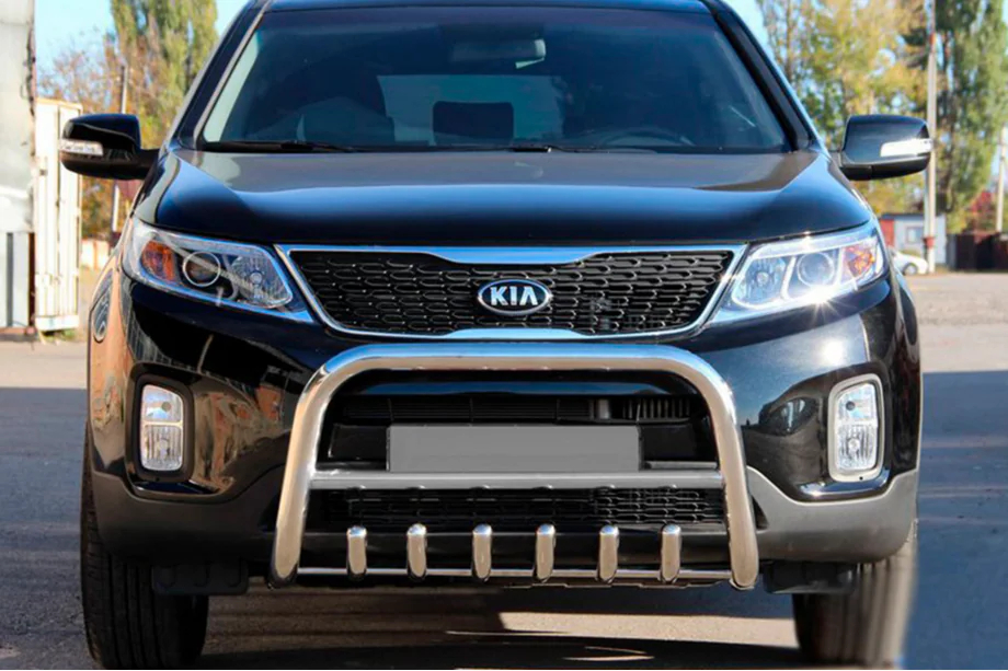 Kia Sorento II XM 2009-2014 рр. Кенгурятник WT021 (нерж.) Image