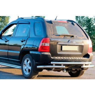 Задня дуга AK007 (нерж.) Kia Sportage 2004-2010 рр. фото 1