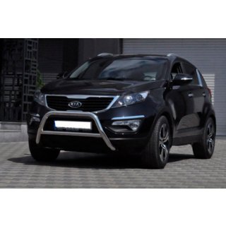 Кенгурятник WT006 (нерж.) Kia Sportage 2010-2015 рр. фото 3