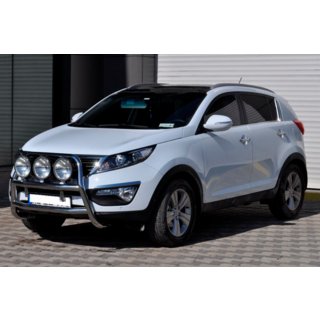 Кенгурятник WT018 (нерж.) Kia Sportage 2010-2015 рр. фото 3
