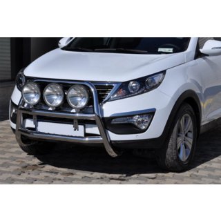 Кенгурятник WT018 (нерж.) Kia Sportage 2010-2015 рр. фото 1