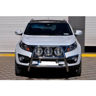 Кенгурятник WT018 (нерж.) Kia Sportage 2010-2015 рр. фото 2