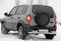 Chevrolet Niva 1998-2020 рр. Задня дуга AK015 (нерж.) фото 3