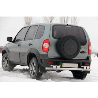 Задня дуга AK015 (нерж.) Chevrolet Niva 1998-2020 рр. фото 3
