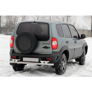 Задня дуга AK015 (нерж.) Chevrolet Niva 1998-2020 рр. фото 1