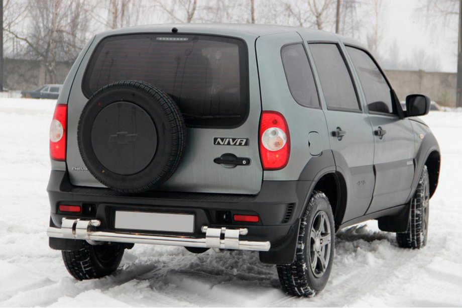 Chevrolet Niva 1998-2020 рр. Задня дуга AK015 (нерж.) Image