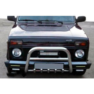 Кенгурятник QT006 (нерж.) Lada Niva та Urban 1977- рр. фото 1